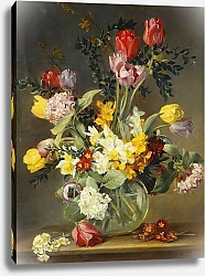 Постер Уильямс Альберт (совр) Tulips in a Glass Vase,