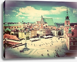 Постер Польша, Варшава. Старый город зимой