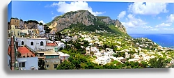 Постер Италия. Панорамный вид на Капри