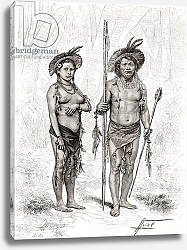 Постер Школа: Испанская 19в. Native Indians from Rio Branco, South America