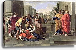 Постер Пуссен Никола (Nicolas Poussin) The Death of Sapphira
