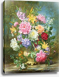 Постер Уильямс Альберт (совр) Peonies and mixed flowers