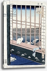 Постер Утагава Хирошиге (яп) Asakusa Rice Fields during the festival of the Cock from the series 'Meisho Edo Hyakkei' 1861