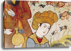 Постер Школа: Персидская Shah Abbas I and a Courtier offering fruit and drink