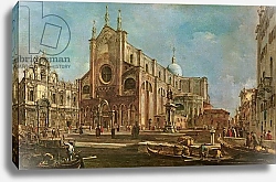 Постер Гварди Франческо (Francesco Guardi) Campo dei Santi Giovanni e Paolo and the Scuola Grande di San Marco, Venice