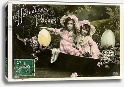 Постер Школа: Французская 20в. Postcard: Happy Easter