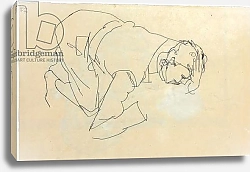 Постер Шиле Эгон (Egon Schiele) Erich Lederer in profile, hand to head, 1912