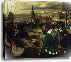 Постер Витте Эмануэль Market in the Hague, c.1660