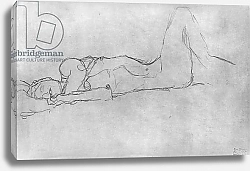 Постер Климт Густав (Gustav Klimt) Reclining Female Nude, c.1914
