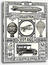 Постер Коллекция ретро транспорта