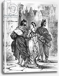 Постер Делакруа Эжен (Eugene Delacroix) Faust meeting Marguerite, from Goethe's Faust, after 1828,,
