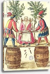 Постер Гревенброк Ян Two Venetian magicians sawing a woman in half