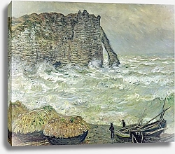 Постер Моне Клод (Claude Monet) Этретат, неспокойное море