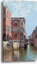 Постер Брандис Антуанетта Gondoliers on a Venetian canal