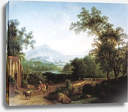 Постер Петров Василий Итальянский пейзаж. 1806