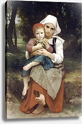 Постер Бугеро Вильям (Adolphe-William Bouguereau) Брат с сестрой