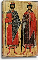 Постер St. Boris and St. Gleb, Russian icon, Moscow School, 14th century
