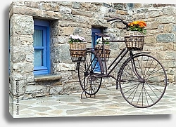 Постер Греция. Велосипед на улице