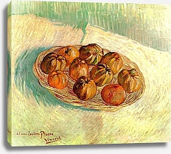 Постер Ван Гог Винсент (Vincent Van Gogh) Натюрморт с корзиной яблок (Люсьен Писарро)