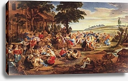 Постер Рубенс Петер (Pieter Paul Rubens) Крестьянская ярмарка (Фламандская ярмарка)