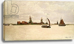 Постер Моне Клод (Claude Monet) The Outer Harbour at Zaandam, 1871
