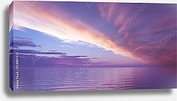 Постер Морской пейзаж с красивыми облаками