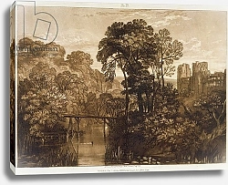 Постер Тернер Уильям (William Turner) F.58.I Berry Pomeroy Castle, from the 'Liber Studiorum', engraved by the artist, 1816