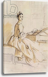Постер Сэндби Поль Portrait of a Lady at a Drawing Table