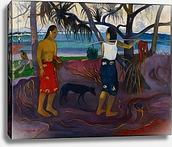 Постер Гоген Поль (Paul Gauguin) Under the Pandanus, 1891