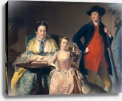 Постер Райт Джозеф James and Mary Shuttleworth with one of their Daughters, 1764