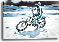 Постер Мотоциклист на большой скорости