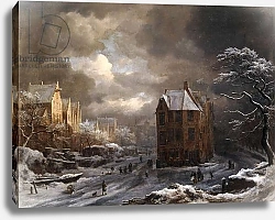 Постер Русдал Якоб View of the Hekelveld, Amsterdam, in Winter, looking South,