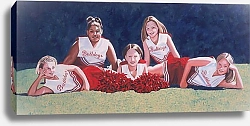 Постер Нельсон Джо (совр) Junior High School Cheerleaders on the Grass, 2003