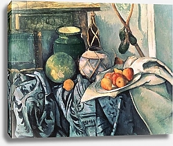 Постер Сезанн Поль (Paul Cezanne) Still Life with Pitcher and Aubergines