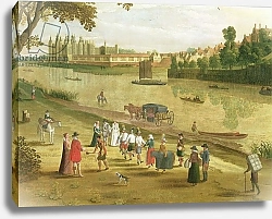 Постер Школа: Фламандская 17 в. The Thames at Richmond, with the Old Royal Palace, c.1620 2