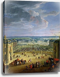 Постер Мартин Жан-Батист Perspective View from the Chateau of Versailles of the Place d'Armes and the Stables, 1688