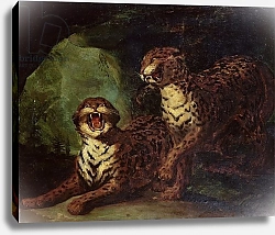 Постер Жерико Теодор Two Leopards, c. 1820