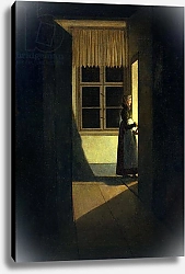 Постер Фридрих Каспар (Caspar David Friedrich) The Woman with the Candlestick, 1825