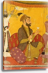 Постер Школа: Индийская 18в 47.110/359 Gosain Narayan takes poison in the presence of Emperor Jahangir, Nurpur, Pahari School, 1725