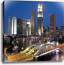 Постер Сингапур. Финансовый район