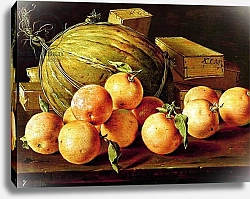 Постер Мелендес Луис Still Life of Oranges, Melons and Boxes of Sweets
