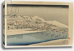 Постер Хасигути Гоё Great Bridge at Sanjo in Kyoto' Taisho era, January 1920