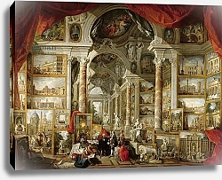 Постер Панини Джованни Паоло Gallery with Views of Modern Rome, 1759