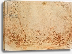 Постер Ватто Антуан (Antoine Watteau) Rescue of Moses from the Water