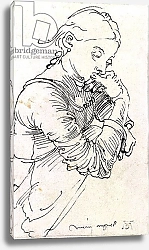 Постер Дюрер Альбрехт 'My Agnes', Durer's wife depicted as a girl, 1494