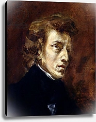Постер Делакруа Эжен (Eugene Delacroix) Frederic Chopin 1838