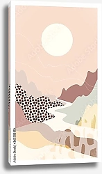 Постер Абстрактный пейзаж с горами 16