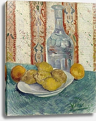 Постер Ван Гог Винсент (Vincent Van Gogh) Натюрморт с графином и лемонами на тарелке