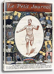 Постер Неизвестен Portraits of athletes participating in the training for the Olympic Games at the Pershing Stadium Illustration taken from “” Le petit journal””” from 10/