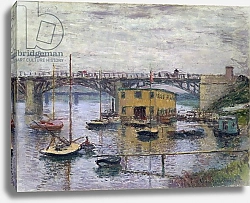 Постер Моне Клод (Claude Monet) Bridge at Argenteuil on a Gray Day, c.1876
